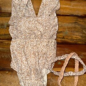 Midsummer floral romper with headband